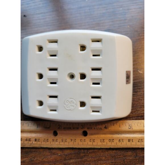 General Electric (GE) 6-Outlet Adapter - White, Ground, 15A-125V, 1745 - Picture 5 of 6